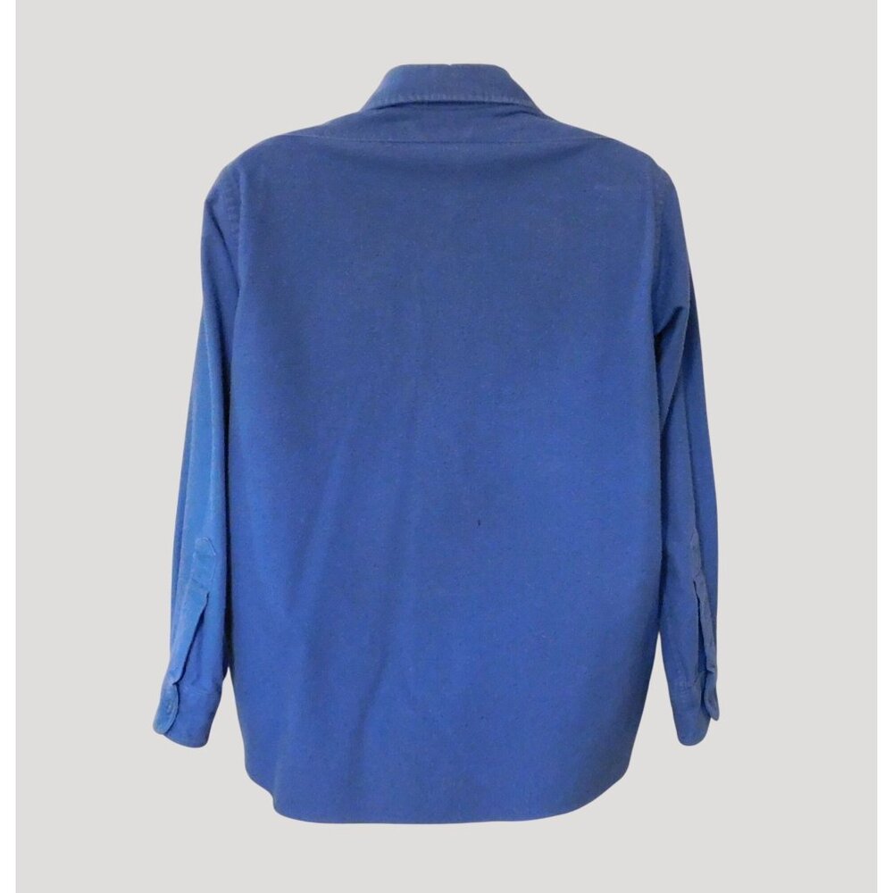 L.L. Bean Chamois Cloth Shirt Mens Regular Size 16 Blue Long Sleeve 100% Cotton - Picture 5 of 8